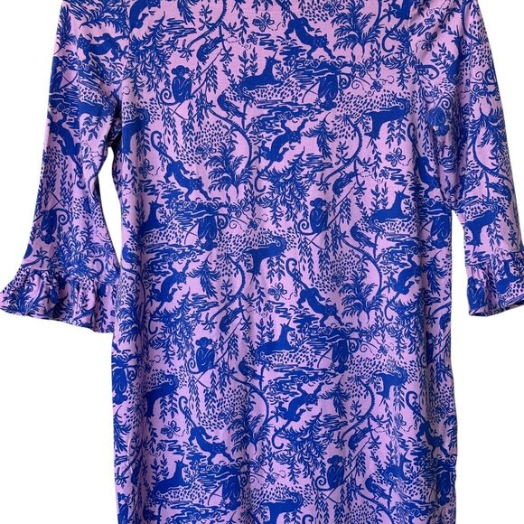 Lilly Pulitzer High Tide Dress Girls Unicorn Monkey Cat Butterfly XL 12/14 - Picture 7 of 9